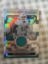 2021 Panini Prizm Rookie Gear - Jaylen Waddle RG-8 Jersey Rookie Rc Dolphins