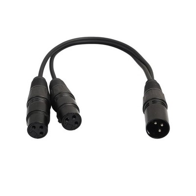 XLR Mic Audio Y-Splitter Kabelanschluss 3-poliger Stecker Auf 2 Buchsen Adapter
