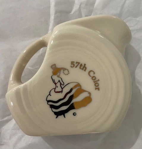 Fiesta Ware USA  2025 LINEN COLOR Dancing Lady Mini Disc Pitcher NWT