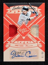 2019 Panini Leather & Lumber and Signatures 91/99 Jake Cave #LLS-JC Auto 2r6