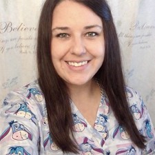 Disney Winnie The Pooh sz XL Women's Scrub Top Eeyore All Over Print Nurse Shirt