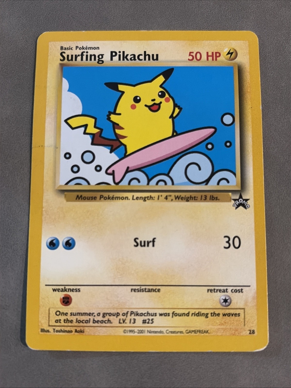 Pokemon Card - Surfing Pikachu Wizards Black Star Promos 28 Promo