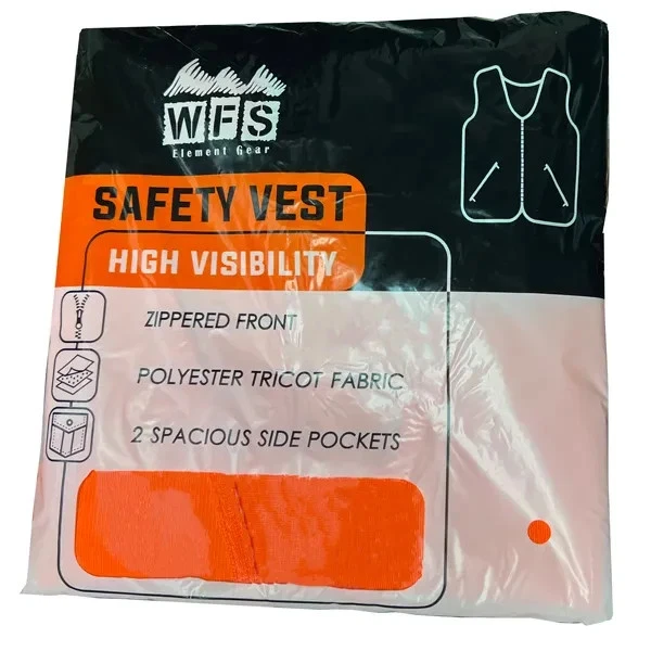 Hunting / Work Safety Vest Blaze Orange Men's XL/2XL Zipper Front WFS CP-460 New - Image 2 of 2