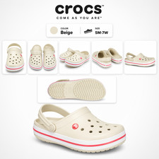 Crocs Unisex Crocband Clog Beige Casual Slip On Comfort Sandals 5M - 7W
