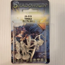 Shadowrun Tribals Ral Partha 4-Piece Pewter Miniatures 20-519 NIB