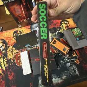 Soccer (Nintendo NES, 1985) CIB Black Box Hangtab 5-Screw, Tested, Complete