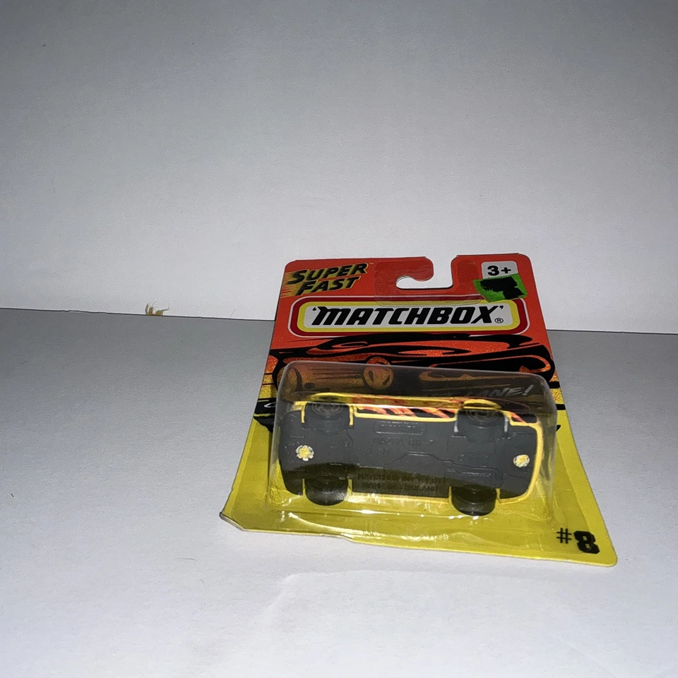 Matchbox 1993 MB 8 Mazda RX-7 color is yellow with orange & black graphics. - Image 3 of 4