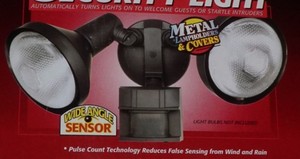 Motion Sensor Security Light Heath Zenith 180 Degree Detection Zone BROWN NEW