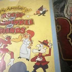 RARE Nintendo NES Rocky Bullwinkle & Friends Video Game Cartridge & Box TESTED