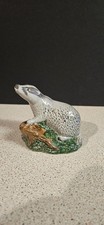 Vintage 1981 Beneagles Scotch Whiskey Decanter Beswick Badger Ceramic Figurine