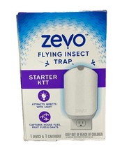 Zevo Flying Insect Trap Starter Kit. 1 Device 1 Refill Cartridge