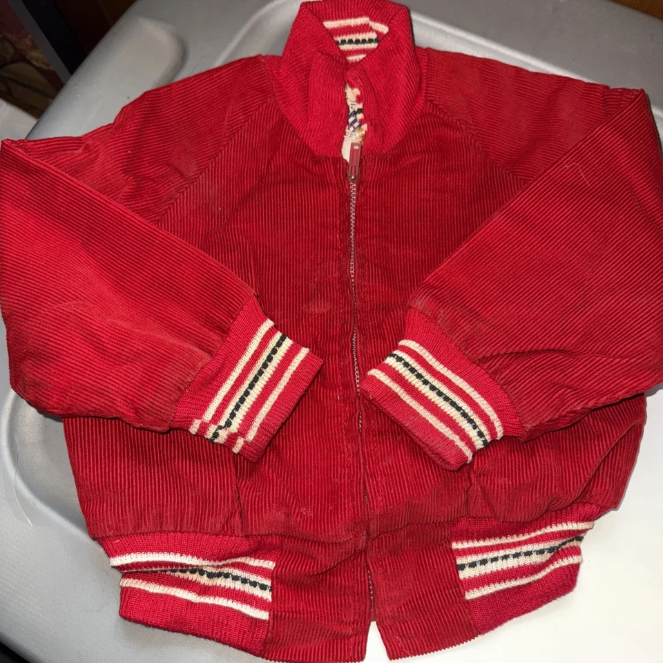 Chaqueta Ricky Vintage Años 50 60 Sno-Kwiki Niños Pana Roja + Conjunto General Burbuja Foto 2 de 4