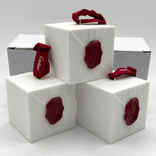 Cartier 3er Set Geschenkboxen Weihnachtsbaum Present Boxes Pin Tree