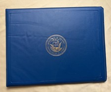 Navy Aircraft Carrier Photo inside a Certificate Folder Presentation Holder