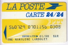 CARTE / CARD BANQUE BANK CREDIT .. ANCIENNE OLD LA POSTE 1988 PERIMEE MAGNETIQUE