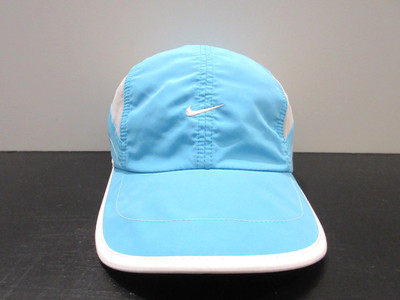 Nike Hat Cap Strap Back Blue White Logo Tailwind Running Run Drifit Mens 90s