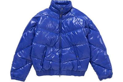 NWT Mens Supreme x Schott Glossy Lightweight Down Puffer Jacket