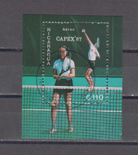 NICARAGUA :  1987 -   SOUVENIR SHEET - SCOTT # 1631  CAPEX / TENNIS