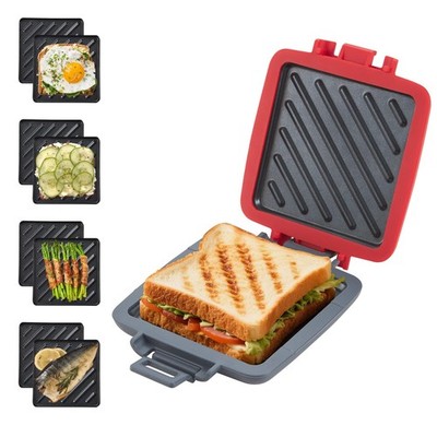 Microwave Toastie Sandwich Maker, Snack Maker & Panini Press, Removable Non-S...