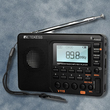 V115 Portable Radio,AM/FM/SW Digital Stereo Radio Rechargeable For Senior Gift