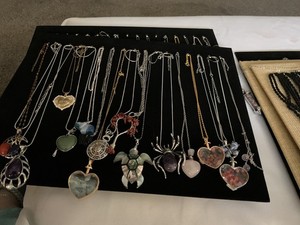 Crystal Quartz Lot of 17 Necklaces. board #2. Buy 4 boards get one free!