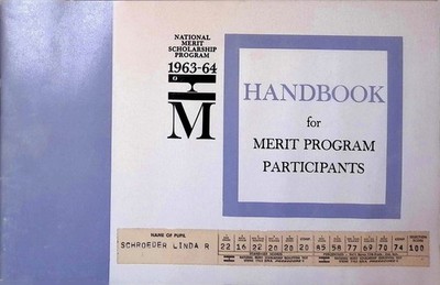 1963 National Merit Scholarship Program Handbook Student Score Profile