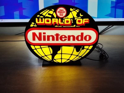 World Of Nintendo Videospiel LED Schild - Leuchtkasten Dekor LED Display...