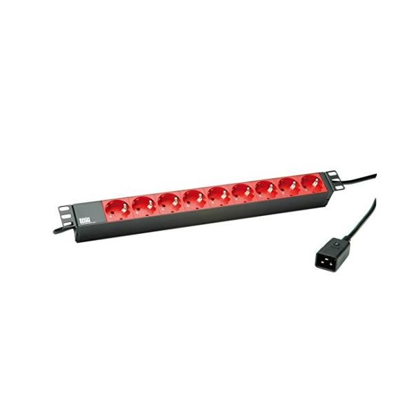 4072031 Bachmann Bachmann 19071761 48,30cm (19) Steckdosenleiste 9xSchuko Anschl