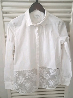 John Galliano Paris Kids Collection Weiß Baumwolle Elasthan Mädchen Shirt 14/16 