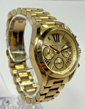 Michael Kors Bradshaw MK5798 Gold 38mm Chronograph, Date, Watch New Battery