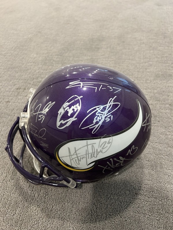 Minnesota Viking Signed Replica Helmet 