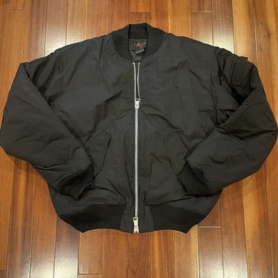 Nike Air Jordan Renegade Essentials Black Bomber Jacket (FB7316-010) Size Large