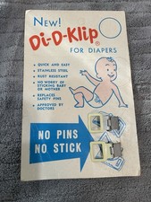 Vintage Di-D Klips Diaper Clips Pink Made In USA Fastener Corp