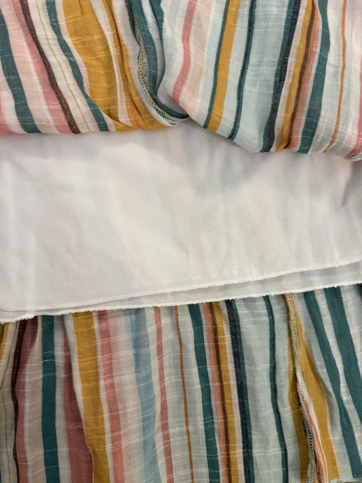 Zac & Rachel Women's XL STRIPED  Maxi Full Skirt Flowy Boho Bohemian Lined - Image 2 of 4