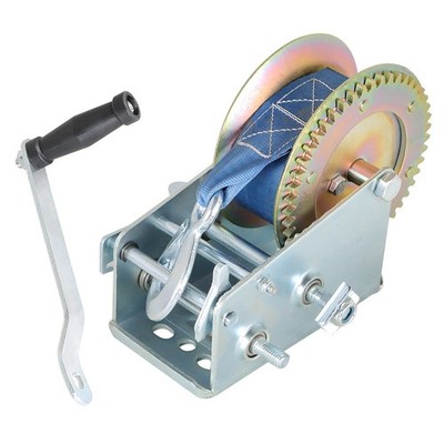 3500lbs 32ft Cable Dual Gear Hand Winch Hand Crank Manual Boat ATV RV Trailer