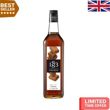 Image of -Friendly Caramel Syrup - 1L Glass Bottle for Coffee & Milkshakes
