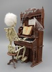 Vtg OOAK Spooky Haunted Organ w Skeleton Artisan Dollhouse Miniature 1:12 — photo 1