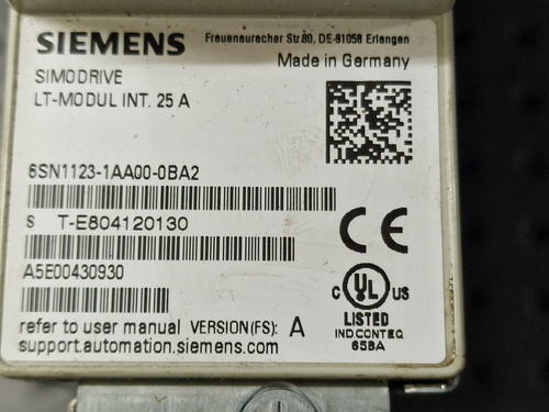 Siemens 6SN1123-1AA00-0BA2 Vers.fs: A Avec 6SN1118-0NJ01-0AA1 Version H - Photo 4 sur 5