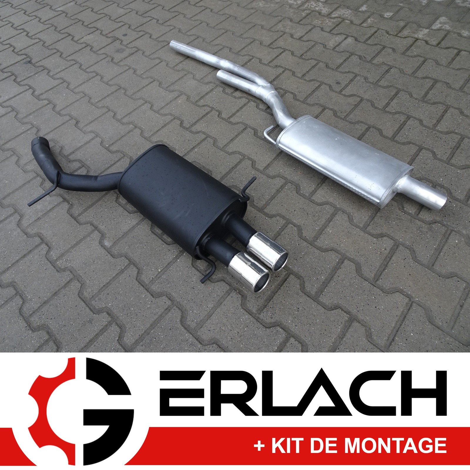 Ligne d'échappement sport inox pour Audi A4 B5 2.4 2.6 2.8 quattro finition 7232