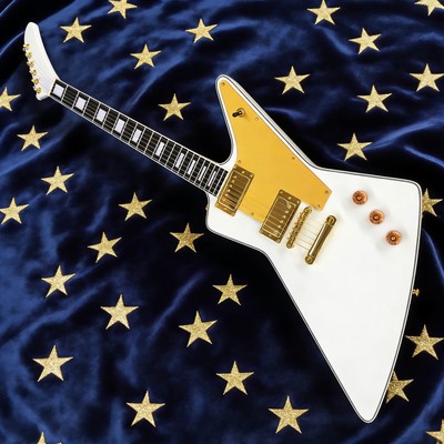 Custom Lzzy Hale Explorer Electric Guitar Mahogany Body HH Pickup Gold Hardware