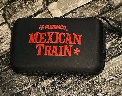 Puremco Mexican Train Dominoes Set NEW SEALED Travel Zipper Case Professional