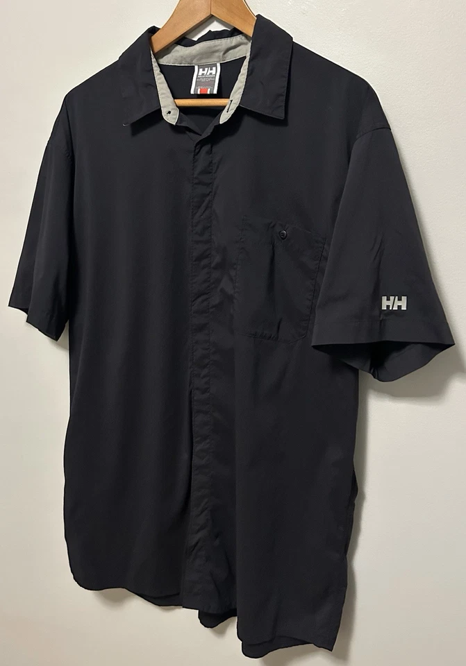 Рубашка Helly Hansen черная функциональная уличная на кнопке XXL для рыбалки охоты - Изображение 3 из 4