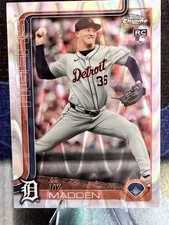 2025 Topps Chrome Ty Madden Raywave Refractor (RC) #285 - Tigers