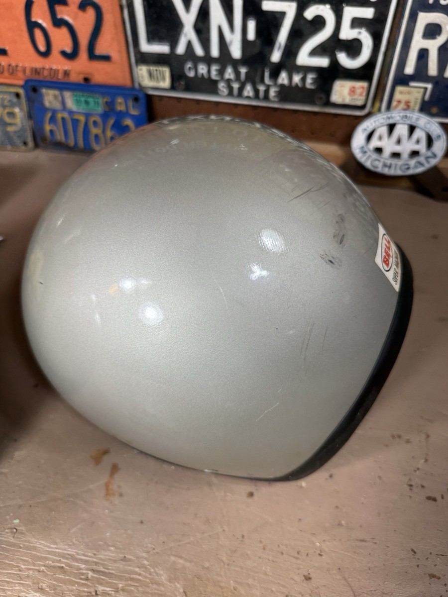 Vintage Bell SUPER MAGNUM 1970 Helmet Size 7 1/8 (S/M) Silver | eBay