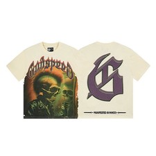 New Vintage Godspeed Skeleton Casual Loose Top Short Sleeved Tee Mens T-Shirt