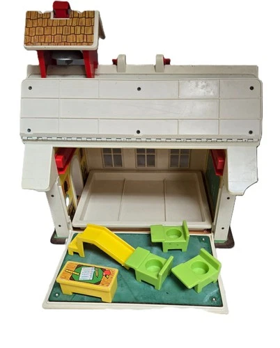 1970s Vintage Little People School House and Accessories