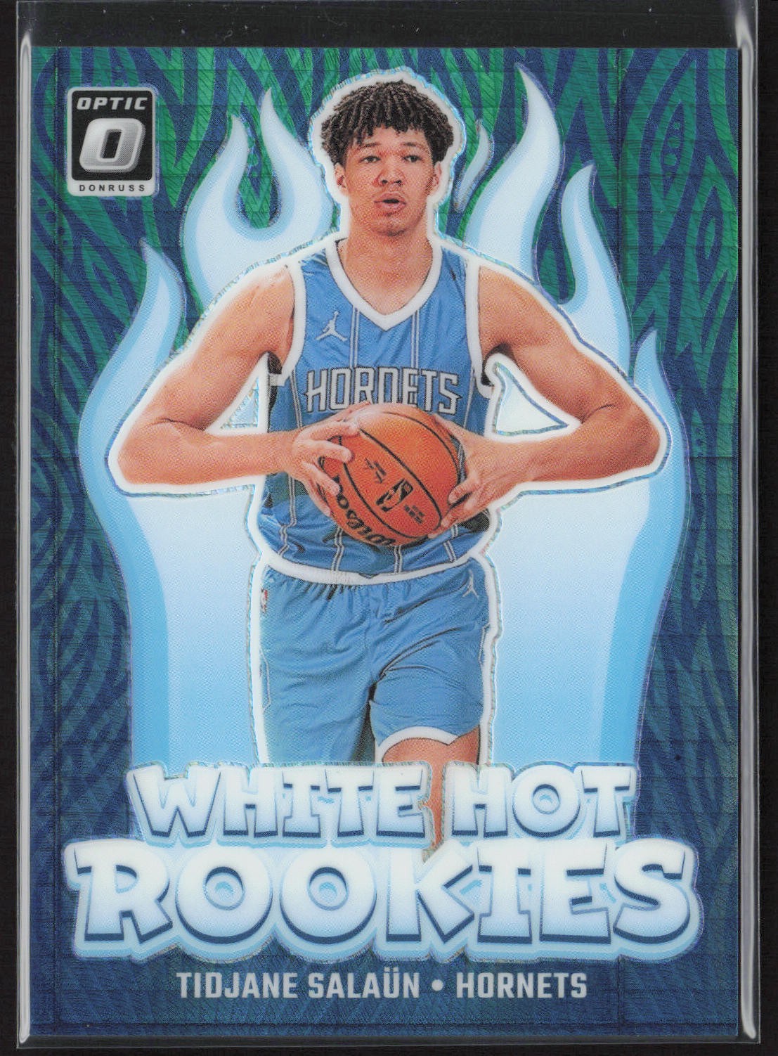 2024-25 Donruss Optic #3 Tidjane Salaun White Hot Rookies Hyper Green #/249