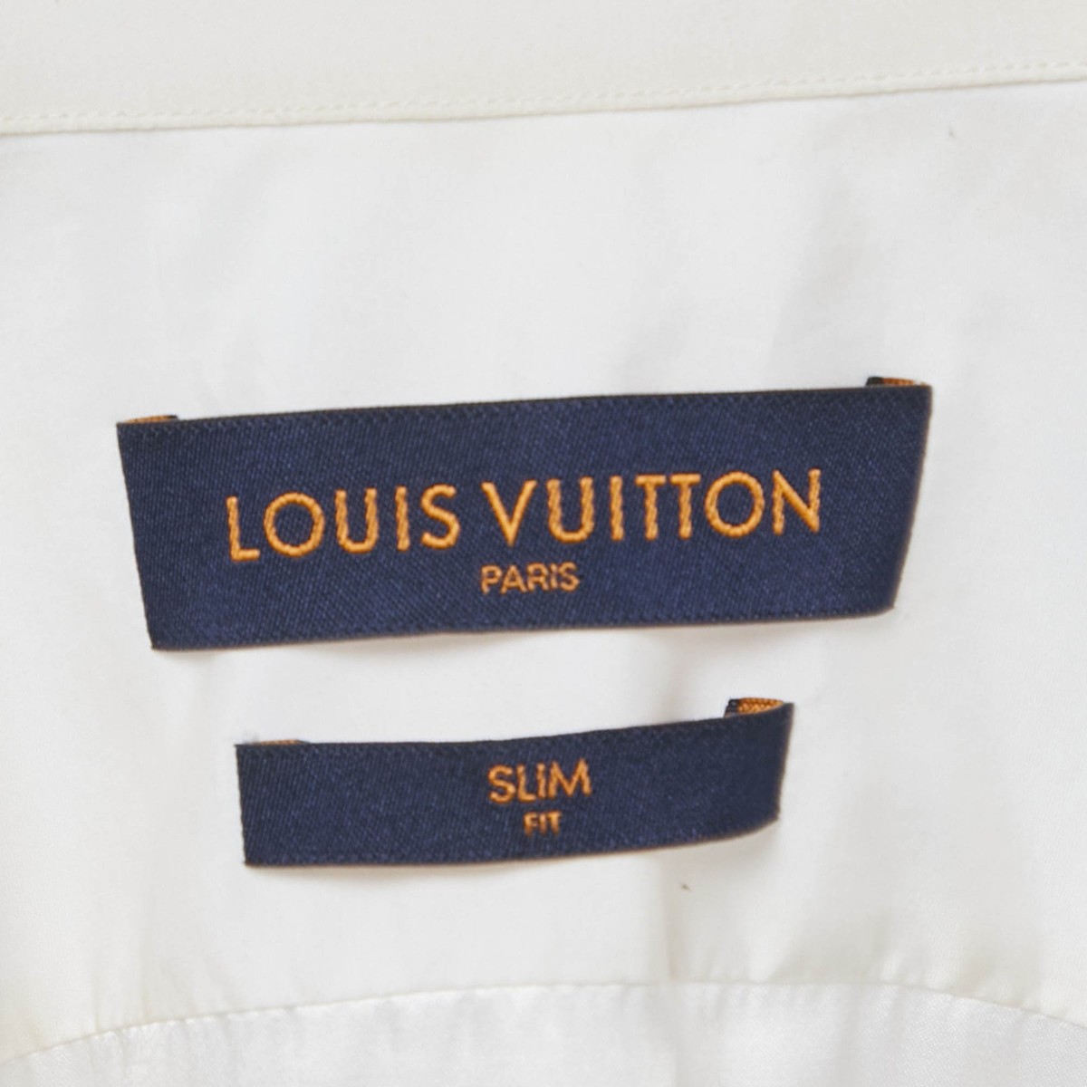 Louis Vuitton Cream Monogram Silk Long Sleeve Shirt M | eBay