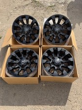 X4 18” LAND ROVER DEFENDER  1983-2016 SAWTOOTH BLACK ALLOY WHEELS