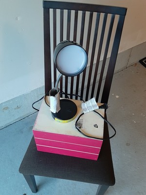 mainstays led desk lamp with qi wireless charging and usb port